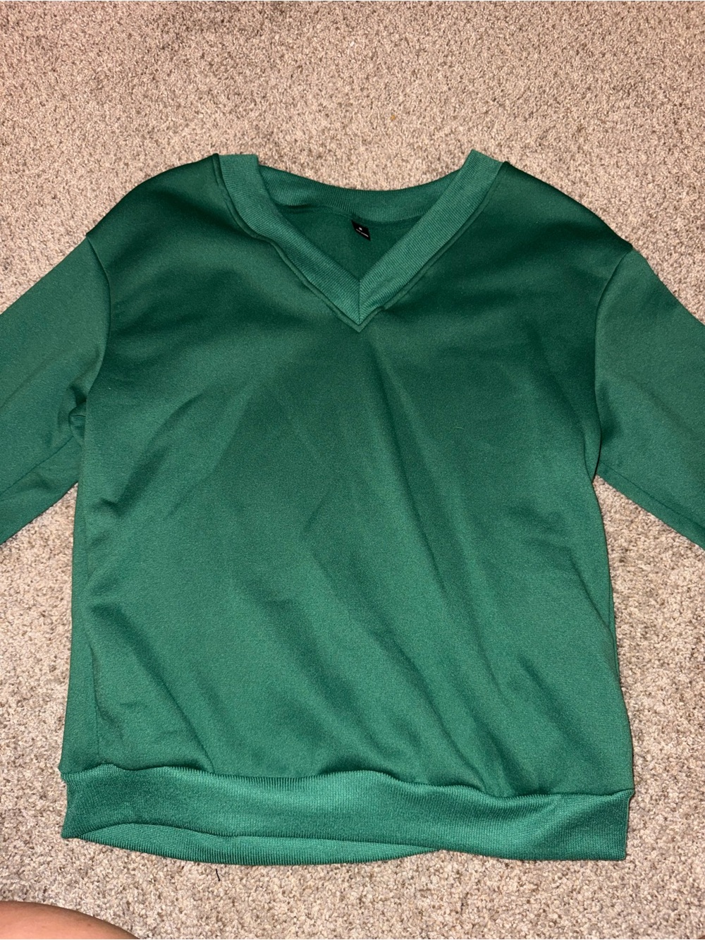 Women’s V-Neck Green Sweater